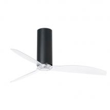 Tube Matt Black, Transparent Ceiling Fan With DC Motor Smart - Remote Included