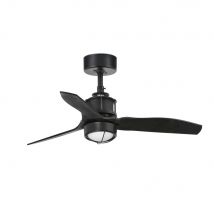 Just LED Matt Black Ceiling Fan with DC Motor 81cm Smart - Remote Included, 3000K