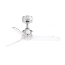 Just Chrome, Transparent Ceiling Fan 81cm Smart - Remote Included