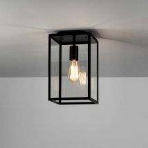 Homefield Outdoor Flush Ceiling Light Textured Black, E27