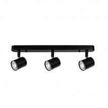 Keeper Triplex Triple Adjustable Spotlight Bar GU10 Black