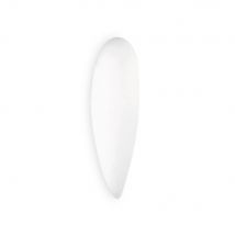 Glass 460Mm Flush Wall Fixture White E27 100W
