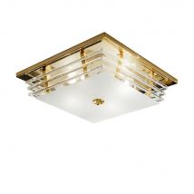 Ontario Lifestyle Patterned Flush Ceiling Lamp Polished Gold, 4x E27
