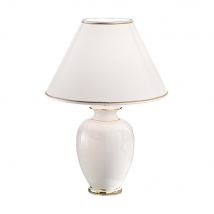 Giardino Lifestyle Fabric Tapered Shade Table Light Polished Ivory, 1x E27