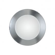 Moon Lifestyle Simple Flush Ceiling Light Chrome, 2x E27
