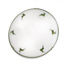Nonna Lifestyle Patterned Flush Ceiling Lamp Antique Brass, 2x E27