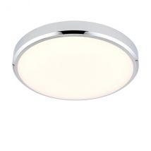 Cobra Cct Bathroom Round 15W LED Flush Chrome Ceiling Light, IP44
