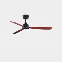 Xaloc 3 Blade 100cm Ceiling Fan Metallic Black, Mahogany