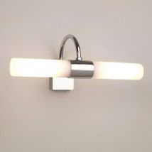 Dayton Bathroom Over Mirror Twin Wall 2 Light Polished Chrome IP44, G9