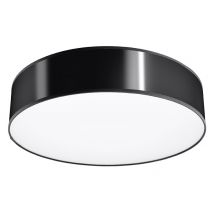 Arena Cylindrical Flush Light Black 25cm E27