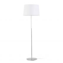 Volta 1 Light Floor Lamp White, Nickel, E27