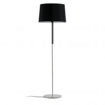 Volta 1 Light Floor Lamp Black, Nickel, E27
