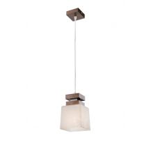 Kubus Dome Pendant Ceiling Lights, Glass Shade Wenge, 1x E27