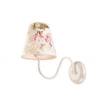 Aleksis Wall Lamp With Shade With Fabric Shade, White, 1x E27