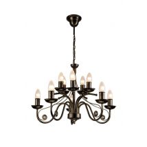 Donato Chandeliers With Fabric Shades, Black, 10x E14