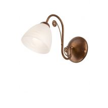Emilio Wall Light With Glass Shade Brown, 1x E27
