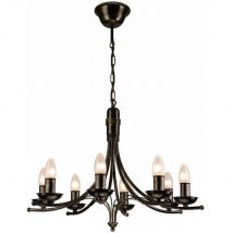 Luca Traditional Chandeliers Black, 8x E14