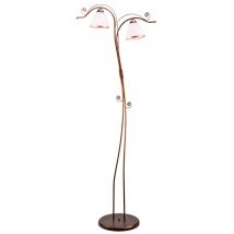 Retro Multi Arm Floor Lamp Brown, 2x E27