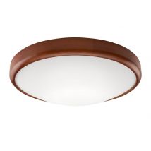 Round Simple Flush Ceiling Light Rustic, 2x E27