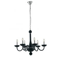 ALFIERE 6 Light Chandeliers Black 74x59cm