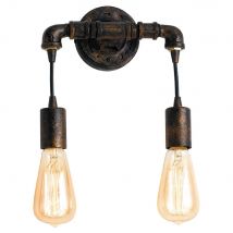 AMARCORD Industrial 2 Light Wall Light Rust 27 23x26cm