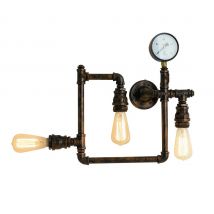 AMARCORD Industrial 3 Light Semi Flush Light Rust 48x44cm