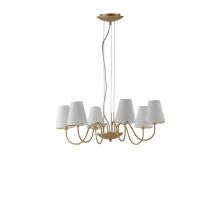 CANTO 6 Light Chandeliers with Shades Gold 65.6x22.6cm