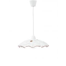 VICTORIA Dome Pendant Ceiling Light White 42x30cm