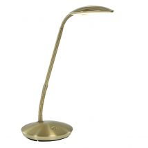 Zenith Led Desk Task Lamp Brass Brushed, Plastic Matt