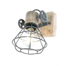 Guersey Single Spotlight Grey Industrial, Wood Blank