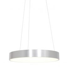 Ring Sled Cylindrical Pendant Ceiling Light Geborsteld Zilver