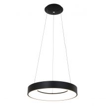 Ring Sled Cylindrical Pendant Ceiling Light Black Matt