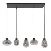 Reflexion Straight Bar Pendant Ceiling Light Matt Black