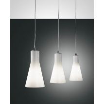 Diana Straight Bar Pendant Ceiling Light Chrome Glass, E27