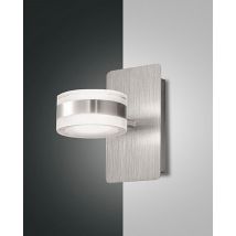 Dunk LED Up & Down Wall Light Brushed Aluminum Glass