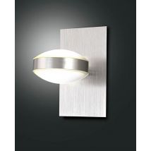 Mill LED Up & Down Wall Light Satin Nickel Glass