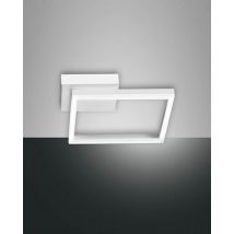 Bard Integrated LED Semi Flush Light White Glass
