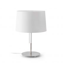 Volta 1 Light Table Lamp White, Nickel, E27