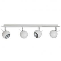 Rocca 4 Light Spotlight Bar Glossy White