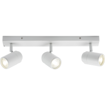 GU10 Triple Bar Spotlight - Matt White 230V IP44 20W