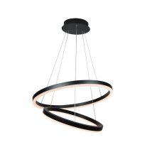 Ano Twin Ring Ceiling Pendant 60W Led Black Matt