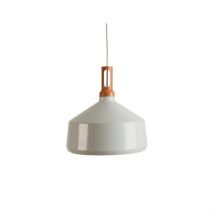 Petrich Dome Ceiling Pendant 1 Light Aluminium White