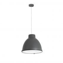 Charlotte 1 Light Dome Ceiling Pendant White, Dark Grey, E27