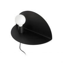 Nit Left Black Wall Lamp Shlelf