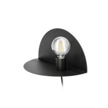 Nit Right Black Wall Lamp Shlelf