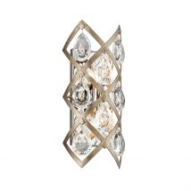 Tiara 2 Light Wall Sconce Vienna Bronze, Crystal