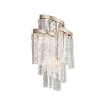 Mont Blanc 3 Light Wall Sconce MODERN Leaf, Venetian Glass