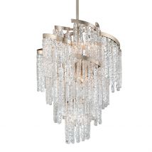 Mont Blanc 9 Light Chandelier MODERN Leaf, Venetian Glass