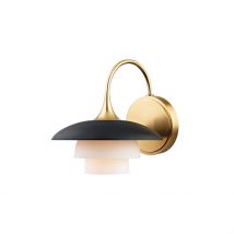 Barron 1 Light Wall Sconce Brass, Glass