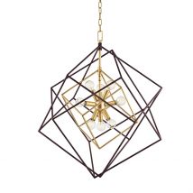 Roundout 9 Light Pendant Brass
